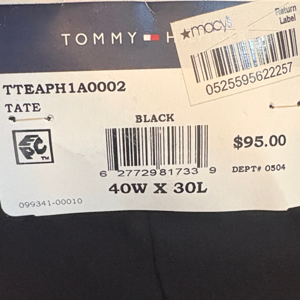 Tommy Hilfiger Classic Black Trousers New With Tag, size 40